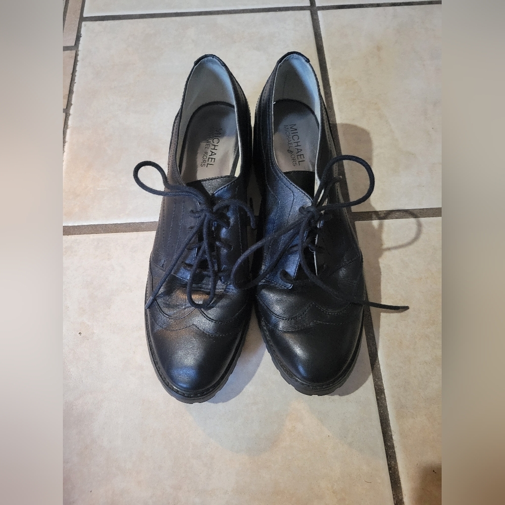 Michael Kors Black Leather Loafers